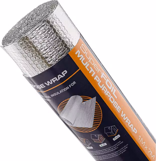 SuperFOIL Aluminium Composite Insulation and Silver Foil Tape, 7m