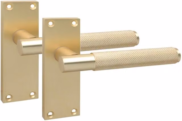 Golden Grace Brass Door Handle in Black and Gold