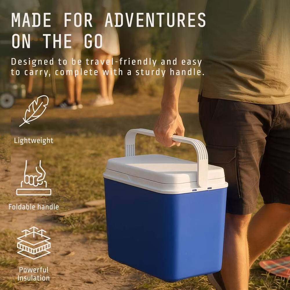 Voyager 30L Insulated Cooler Box in Blue – 4
