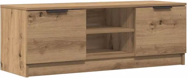 Berkfield Home Artisan Oak TV Cabinet in Brown, W/D/H: 102 x 35 x 36.5 cm – 1