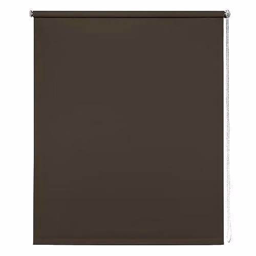 New Edge Blinds Thermal Blackout Roller Blind in Brown, Width: 85 cm, Height: 165 cm – 1