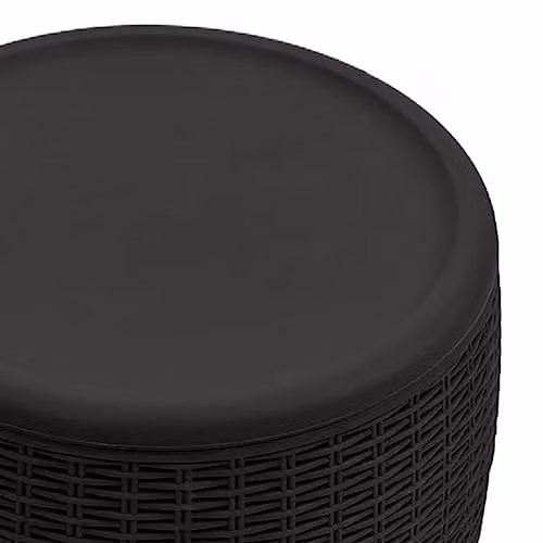 vidaXL 4-in-1 Garden Storage Box in Black Plastic – 3