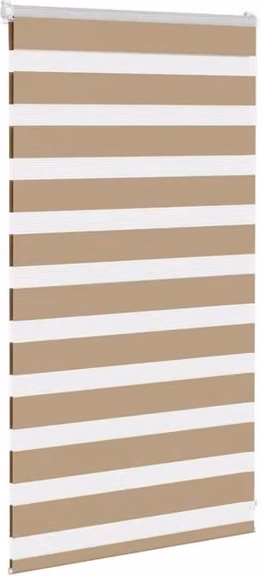 Berkfield Home Elegant Zebra Blind in Sand and Brown, W: 70 cm, H: 100 cm