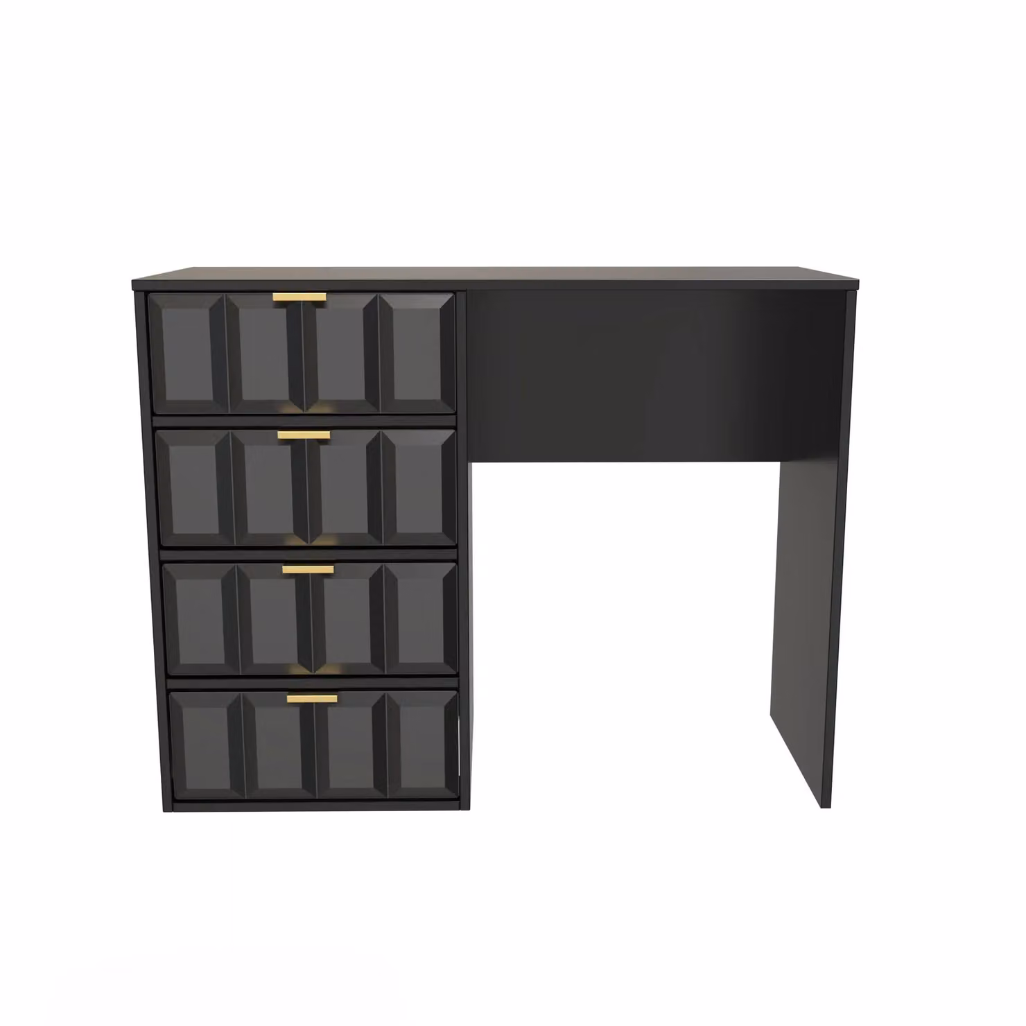 2 U Metro 4 Drawer Vanity in True Black, Ready Assembled – 2