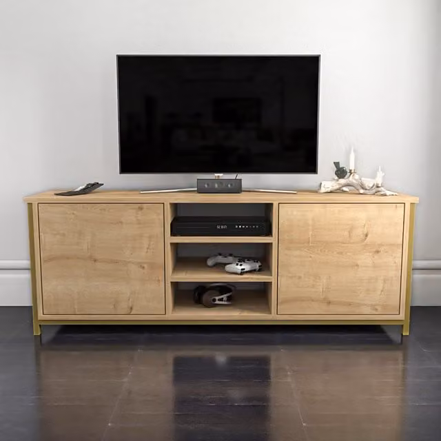 Decorotika Otis TV Unit in Gold and Brown