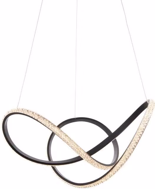 Netlighting Francisca Black Faceted Acrylic LED Pendant Light