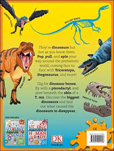 DK Utterly Amazing Dinosaur Pop-up Book with Flaps and Prehistoric Facts, Multicolour