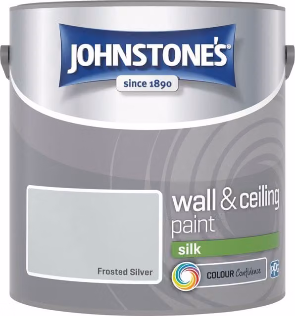 Johnstone's Low Emission Silver Satin Gloss Water Based Dispersion Paint