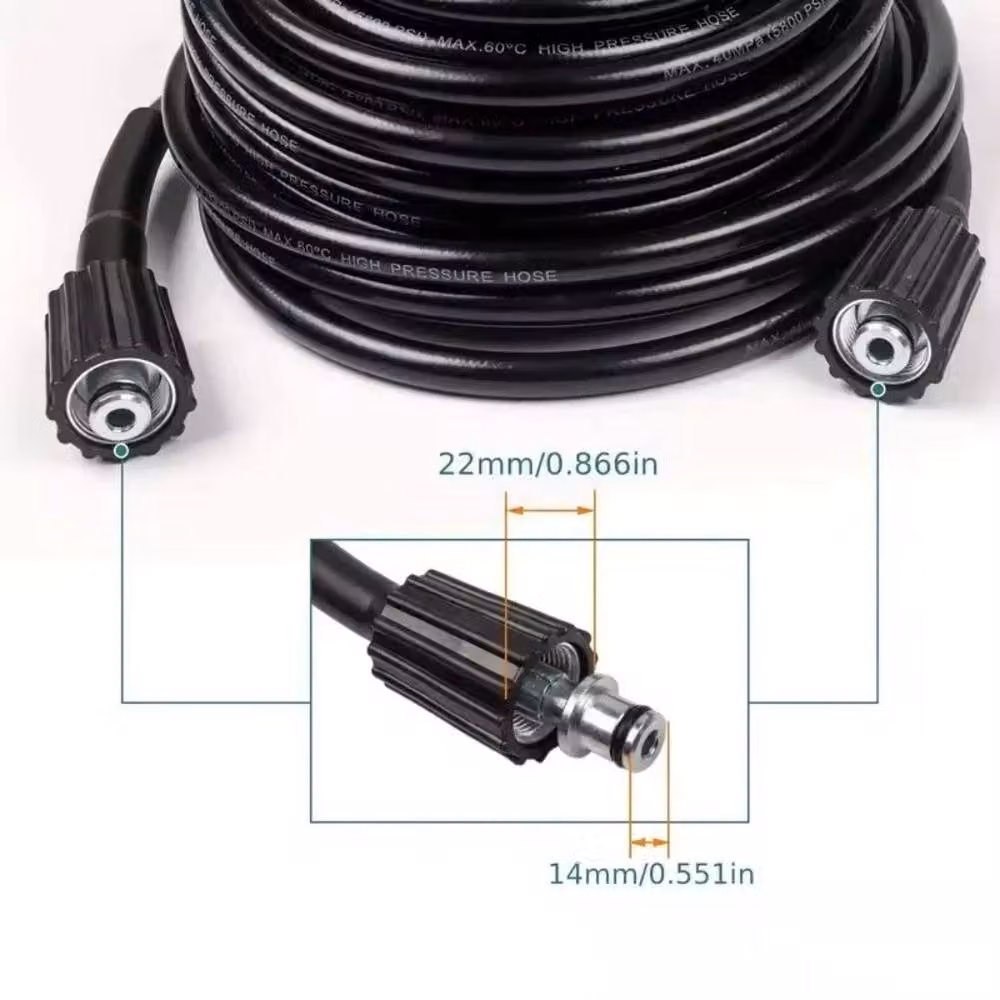 SPETLEK Black High Pressure Washer Hose Pipe, 15m – 4