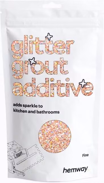 Hemway Rose Gold Holographic Glitter for Grout Additive