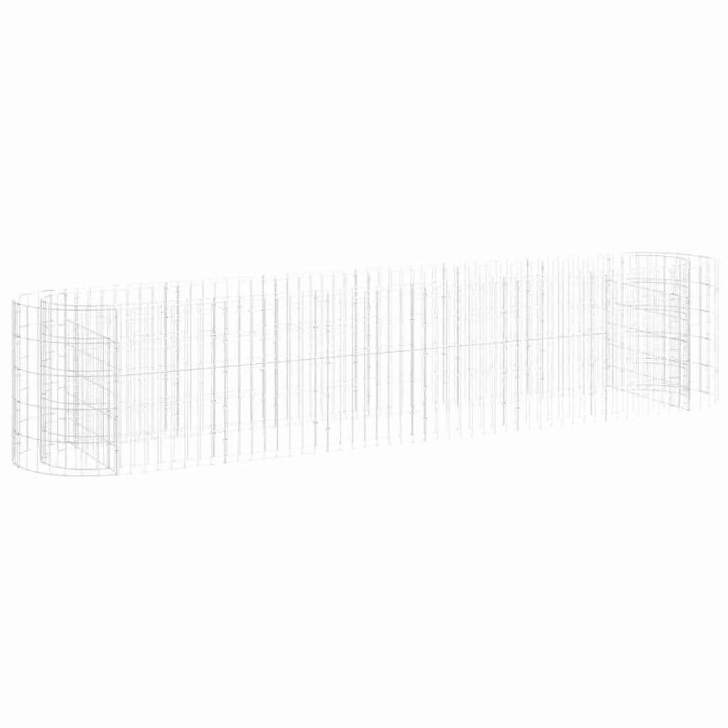 Berkfield Home Silver Galvanised Steel Gabion Raised Bed W/D/H: 260 x 50 x 50 cm – 2