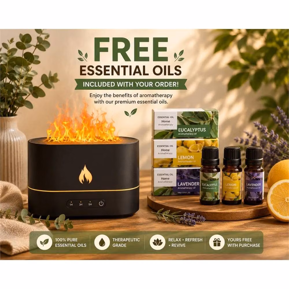 Nordara Black Flame Design Ultrasonic Aroma Diffuser and Essential Oil Humidifier – 2