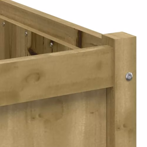 vidaXL Set of 2 Impregnated Pine Wood Garden Planters, Brown, W/D/H: 60 x 60 x 60 cm – 4