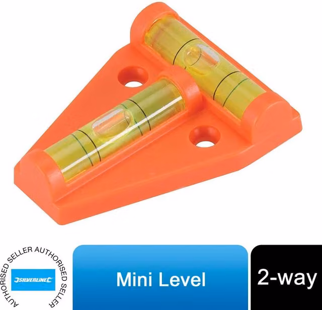 Silverline Mini Spirit Level in Orange and Multicolour