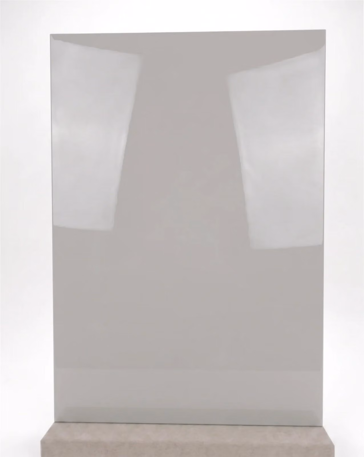 Glossy Light Grey Kitchen Cabinet Door Replacement MDF Front 600mm Gola Handleless