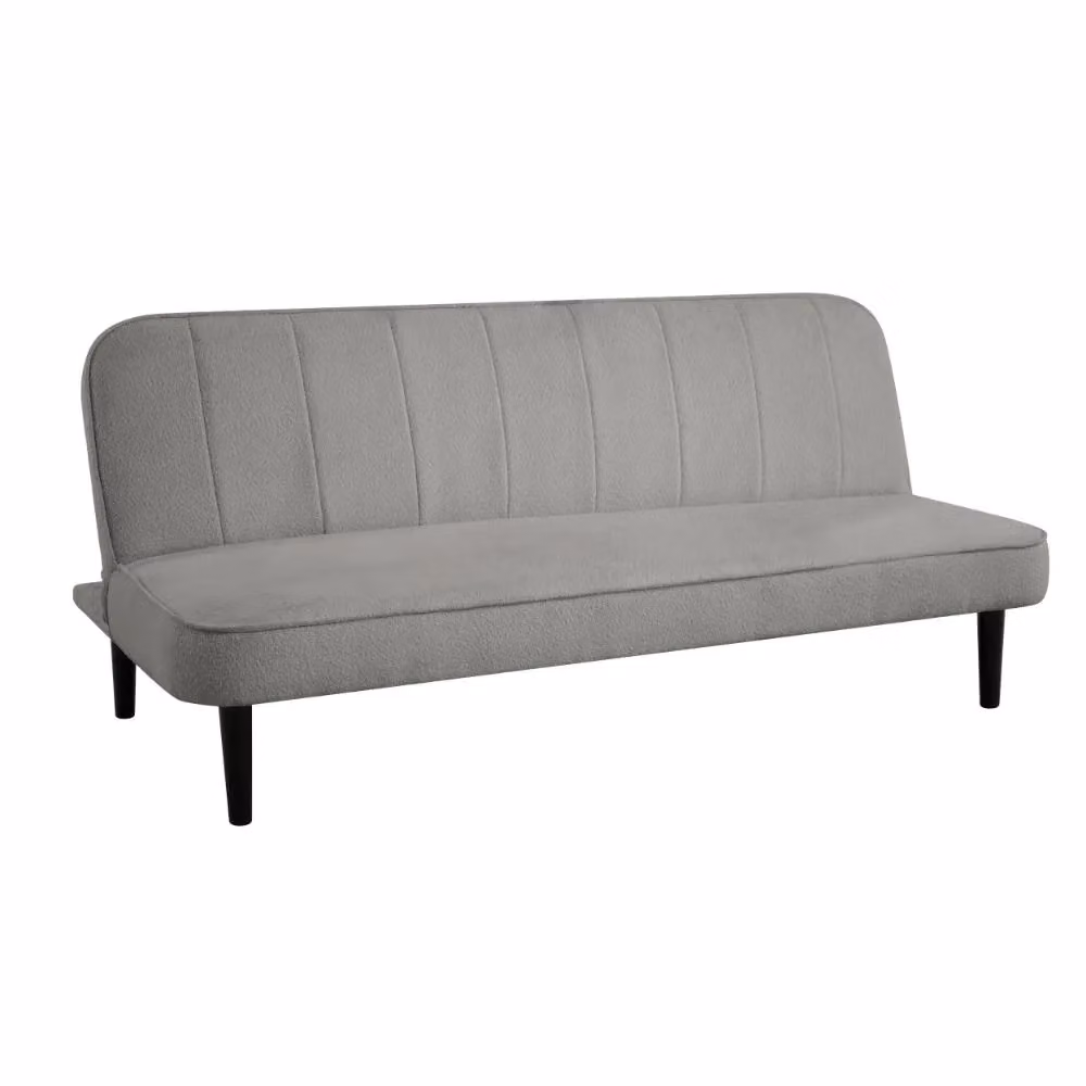 Home Detail Begonia 3 Seater Sofa Bed in Grey Bouclé Fabric, W/D/H: 179 x 104 x 91 cm – 2