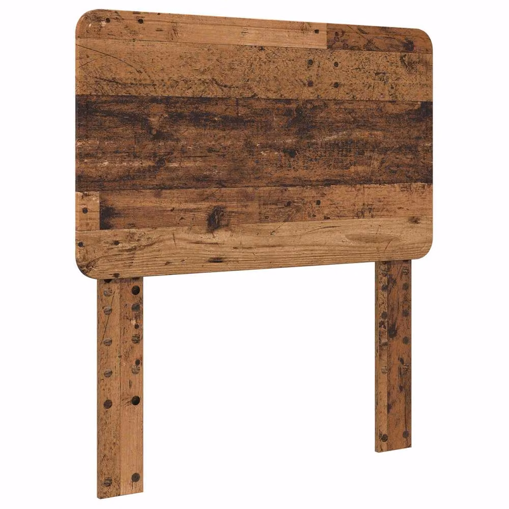 Berkfield Home Bed Frame with Headboard in Old Wood Brown, W/D/H: 90 x 190 cm – 3