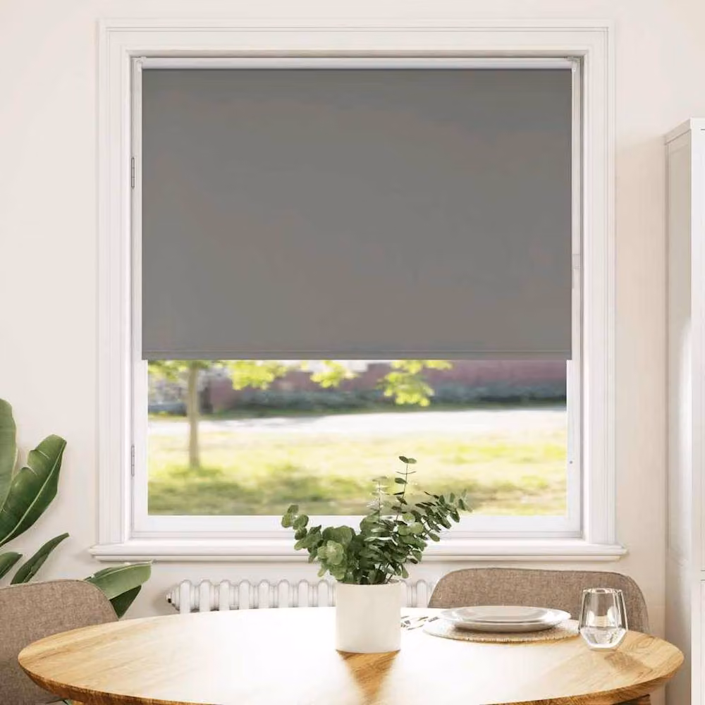 Berkfield Home Grey Blackout Roller Blind, Polyester, W: 110 cm, H: 150 cm – 2