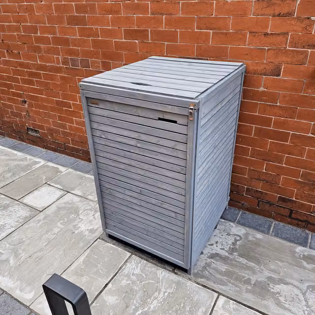 Samuel Alexander Modern Grey Wooden Single Bin Store Unit