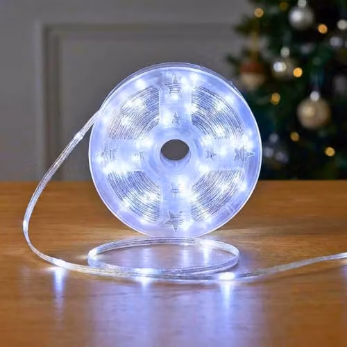Shatchi Cool White LED String Lights with 100 LEDs, 10m Length, 8 Modes, Timer and IP44 Waterproof Rating for Indoor and Outdoor Decoration – 2