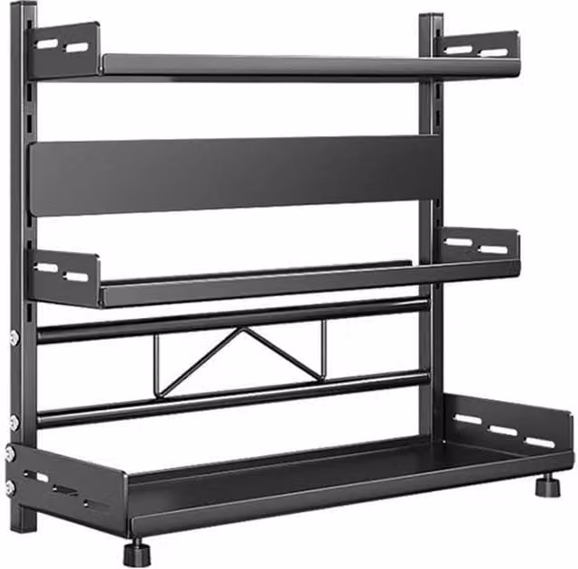 Kelvenix 3 Layer Metal Spice Rack in Black