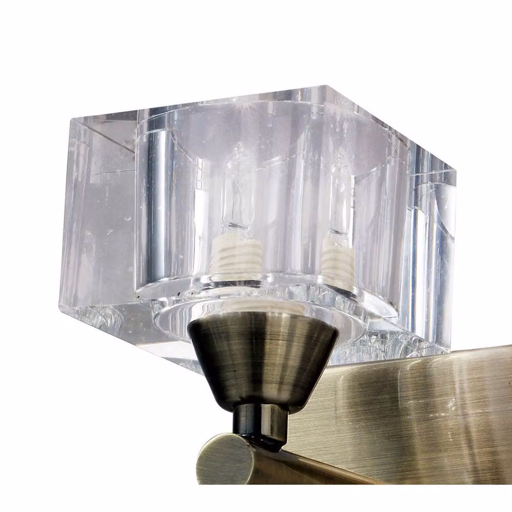 Netlighting Cuadrax Wall 1 Light G9 Modern Wall Lamp in Antique Brass and Bronze – 4
