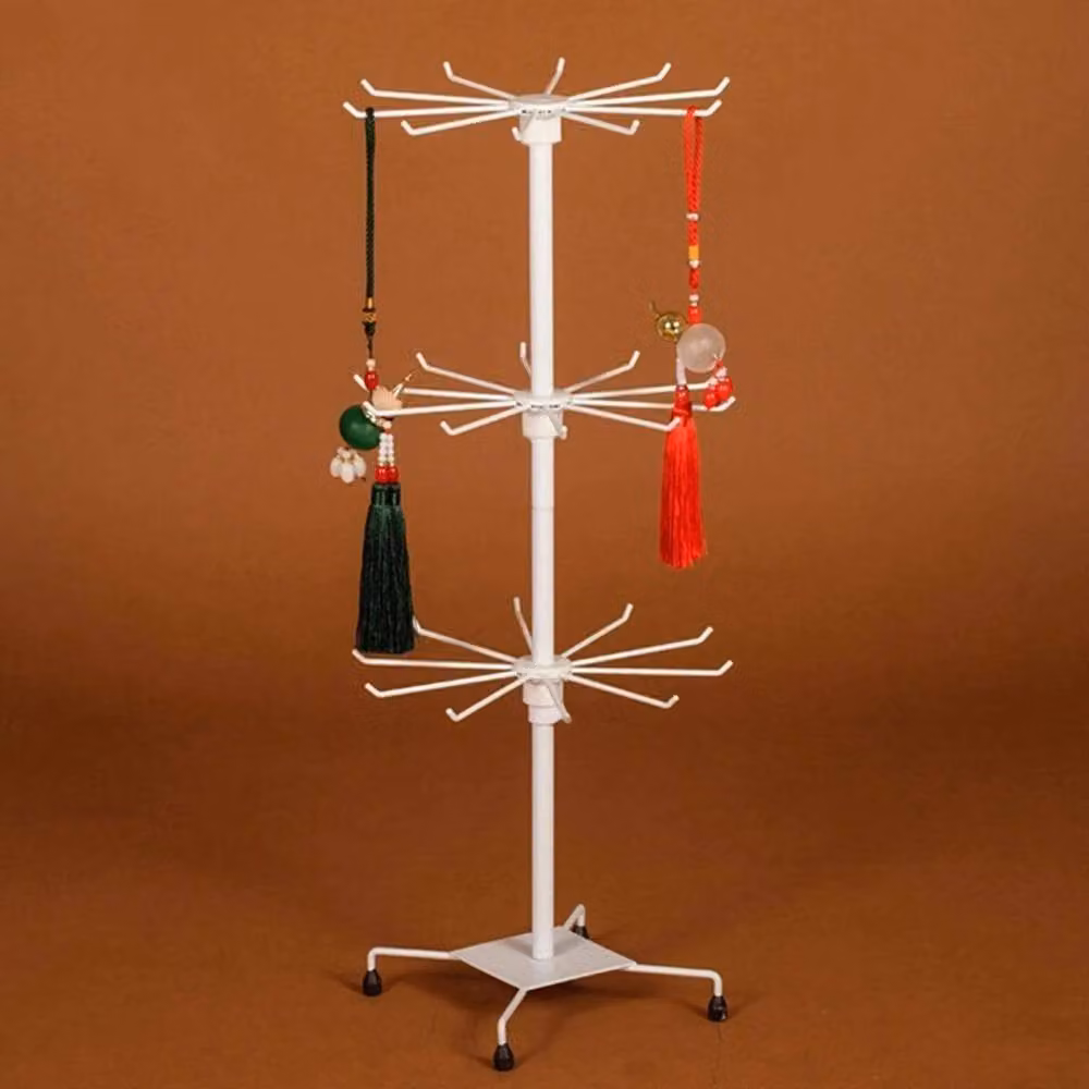 SPETLEK 3 Tier Rotating Jewelry Display Stand in White, W/D/H: 50 x 50 x 12 cm – 2