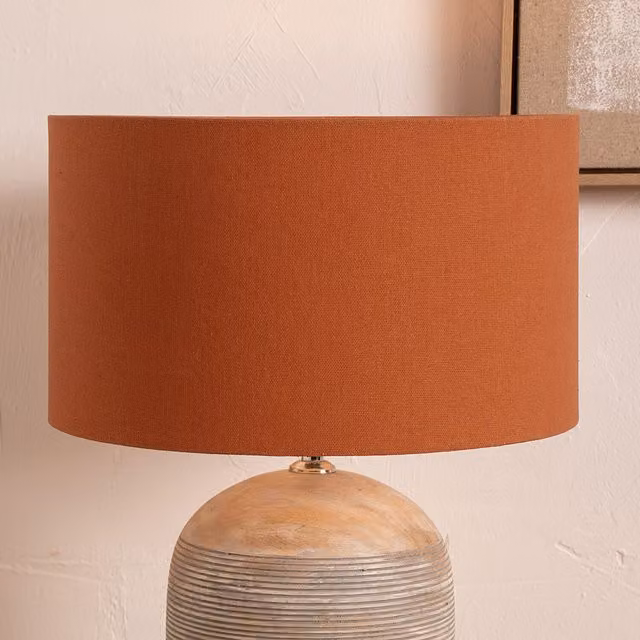 Pacific Lifestyle Orange Cylinder Drum Lampshade, Diameter: 40 cm