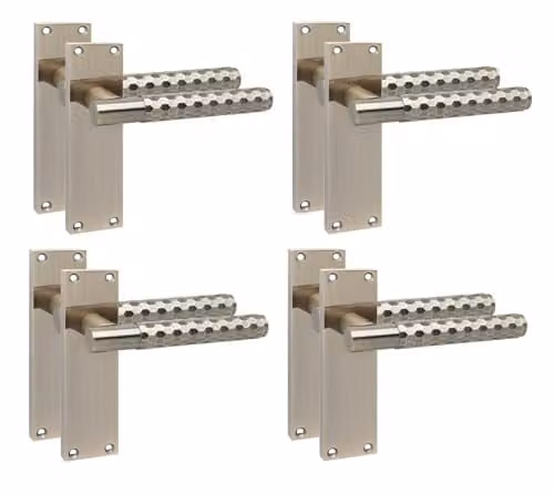 Golden Grace Knurled Hex T-Bar Door Handle Set in Antique Brass, 4 Pairs