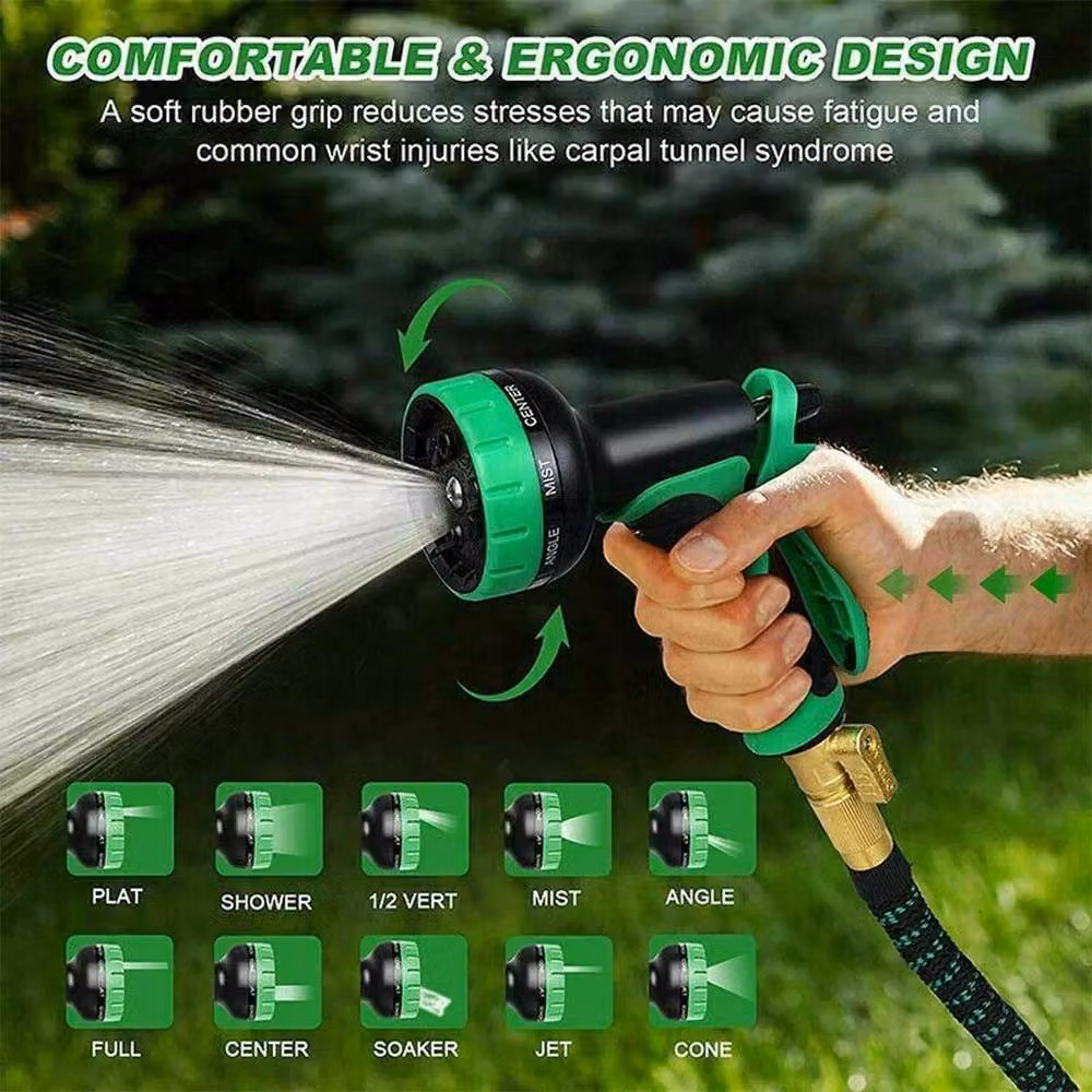 EONLION Expandable Flexible Garden Hose with 10 Spray Modes, Black – 3