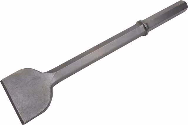 Loops Asphalt Tarmac Cutter Steel Breaker Chisel in Grey, 125 x 560 mm, 1 & 1/4" Hex Shank