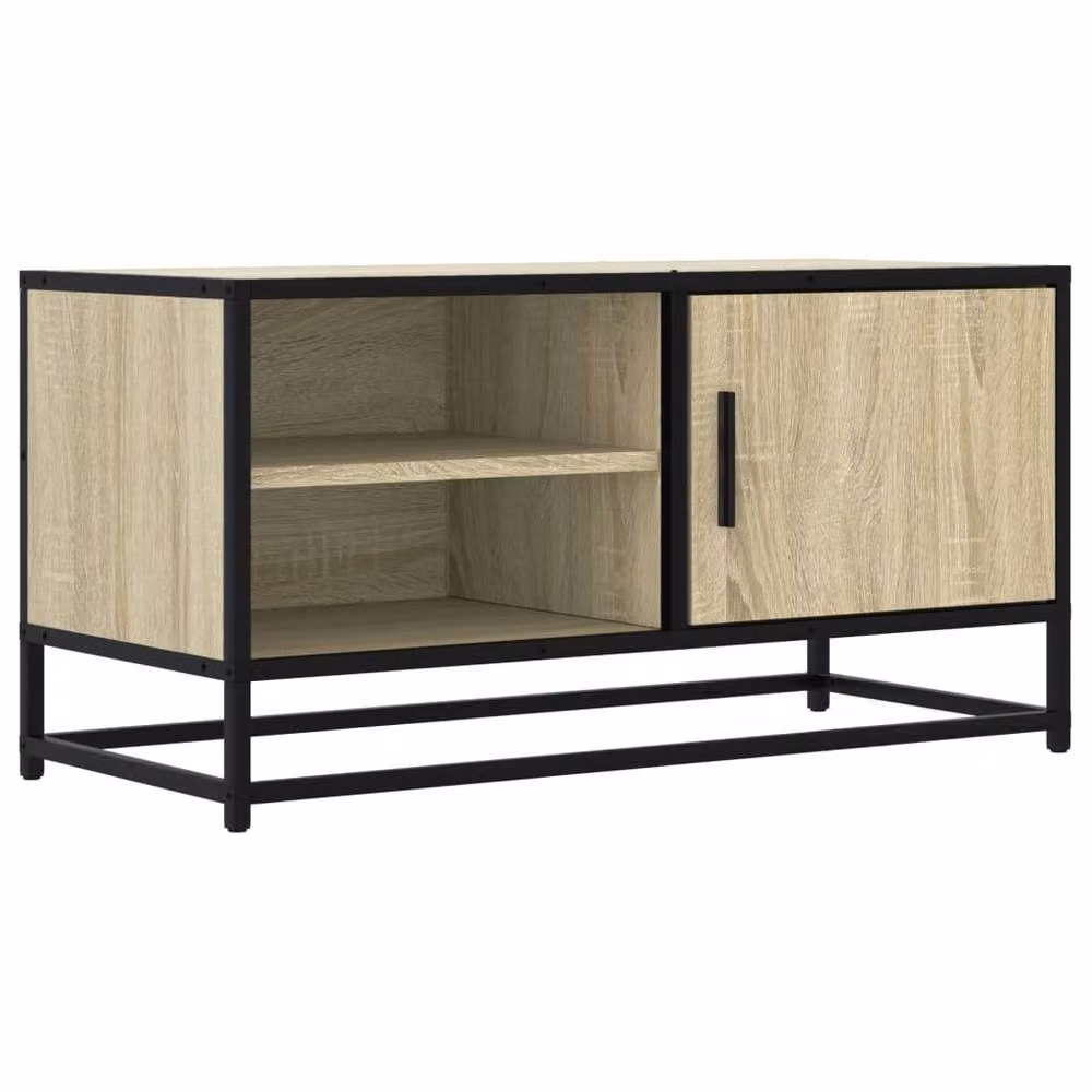 Berkfield Home Sonoma Oak TV Cabinet in Light Oak, W/D/H: 80 x 34.5 x 40 cm – 2