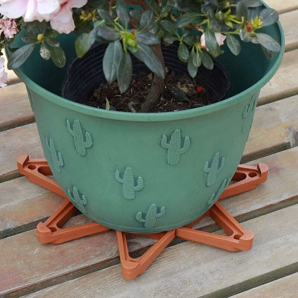 SPETLEK 48-Piece Low Profile Invisible Planter Feet in Orange Plastic – 5