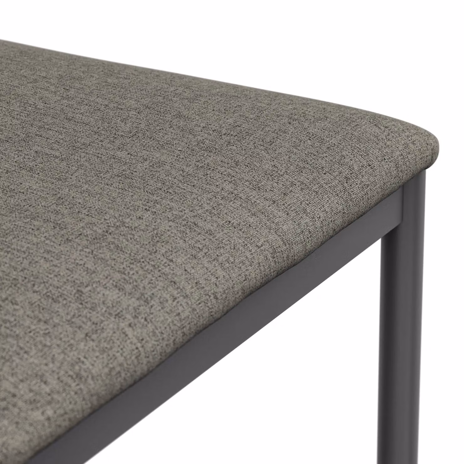 More4Homes Monza Set of 4 Modern Fabric Dining Chairs with Metal Legs in Grey – 3