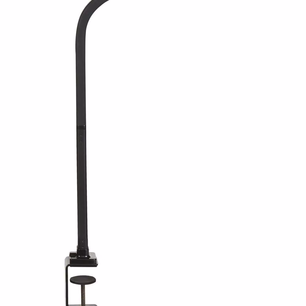 Wyld and Coco Black Aluminium Clamp-On LED Desk Lamp, Dimmable and Adjustable, Height: 68 cm