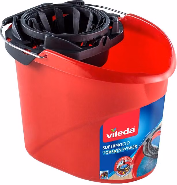 Vileda SuperMocio Bucket and Wringer in Red