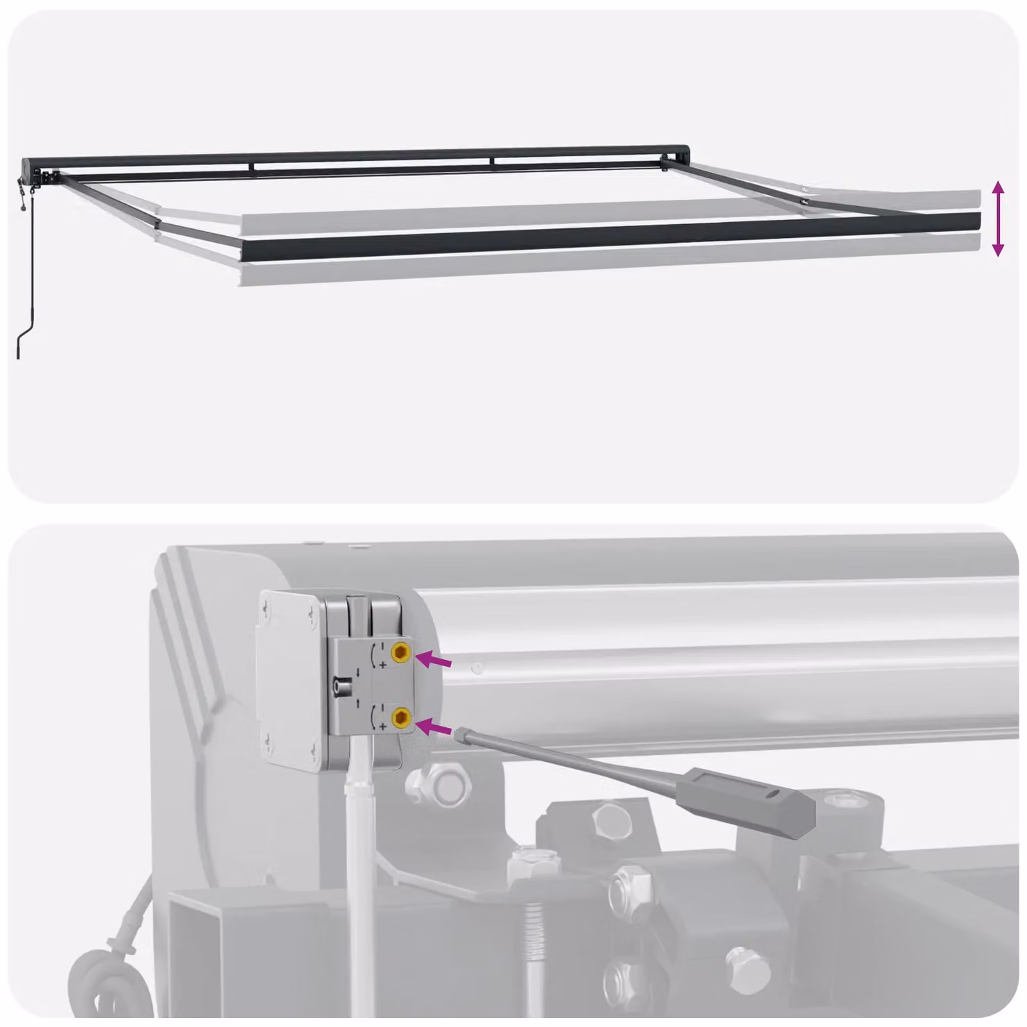 Berkfield Home Manual Retractable Wall-Mounted Folding Arm Awning with LED in Yellow and Orange, W: 400 cm, D: 350 cm – 6