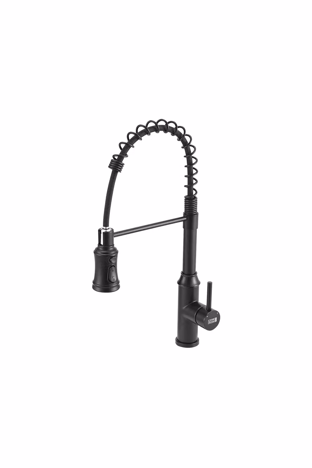 Living and Home Stainless Steel Kitchen Swivel Pulldown Faucet with Spray Function in Matt Black – 4