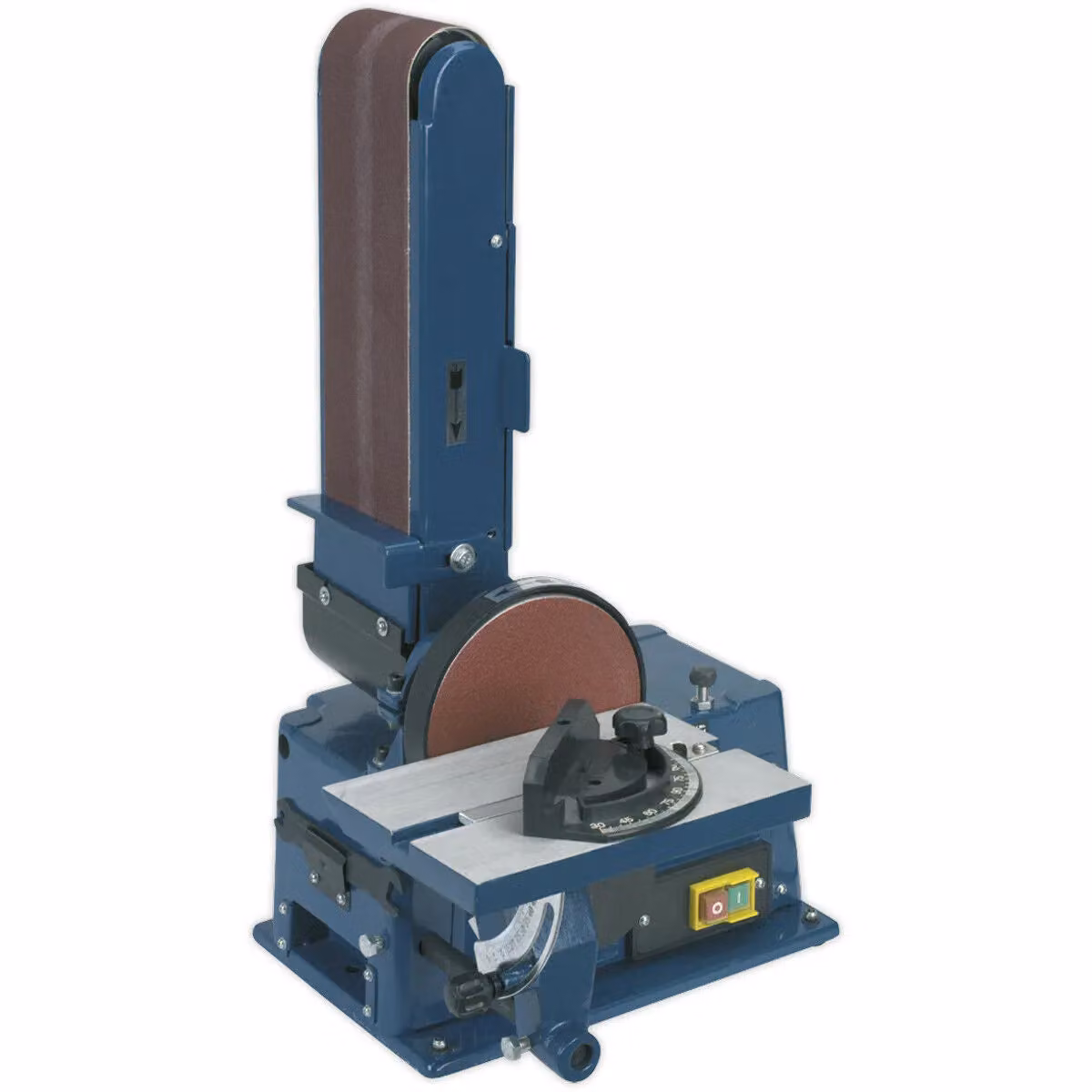Loops Portable Table Mounted Disc and Belt Sander, 500W 230V, Blue/Multicolour, Diameter: 915 x 100 mm & 150 mm – 2