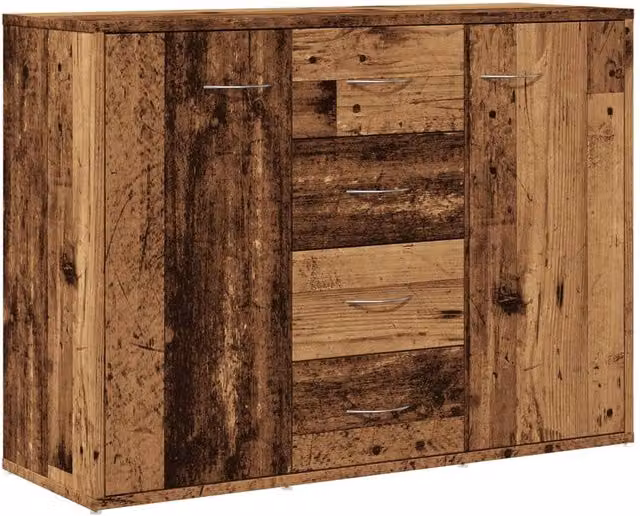 Berkfield Home Old Wood Sideboard in Brown, W/D/H: 88 x 30 x 64 cm