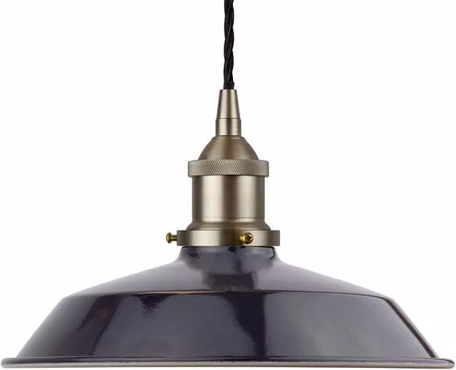 SE Home Blue Metal Trinity Pendant Light with Brushed Chrome Finish