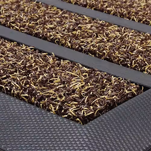 JVL Dirt Stopper Pro Rectangular Entrance Door Mat, Brown, W/D/H: 75 x 45 x 5 cm – 4