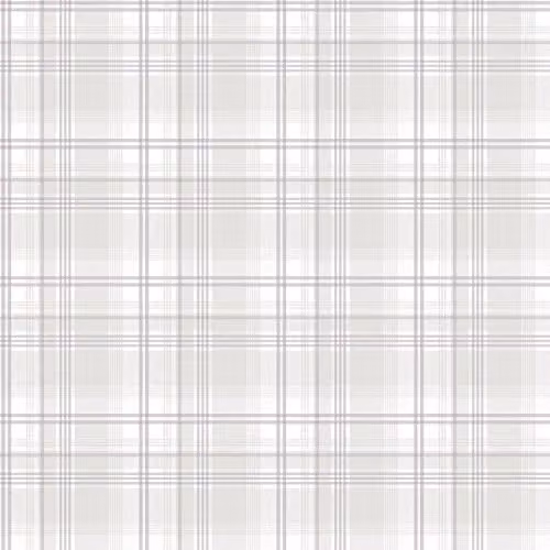 Galerie Nordic Elements Tartan Design Wallpaper, Greige, Roll W: 53 cm, L: 10 m
