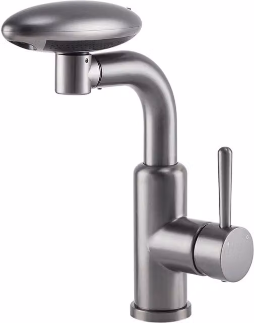 Darphe Stainless Steel Kitchen Mixer Tap with Pull-Out Sprayer and 4 Spray Modes in Grey