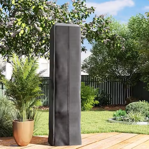 Outsunny Heavy Duty Black Polyester Gas Pyramid Patio Heater Cover – 6