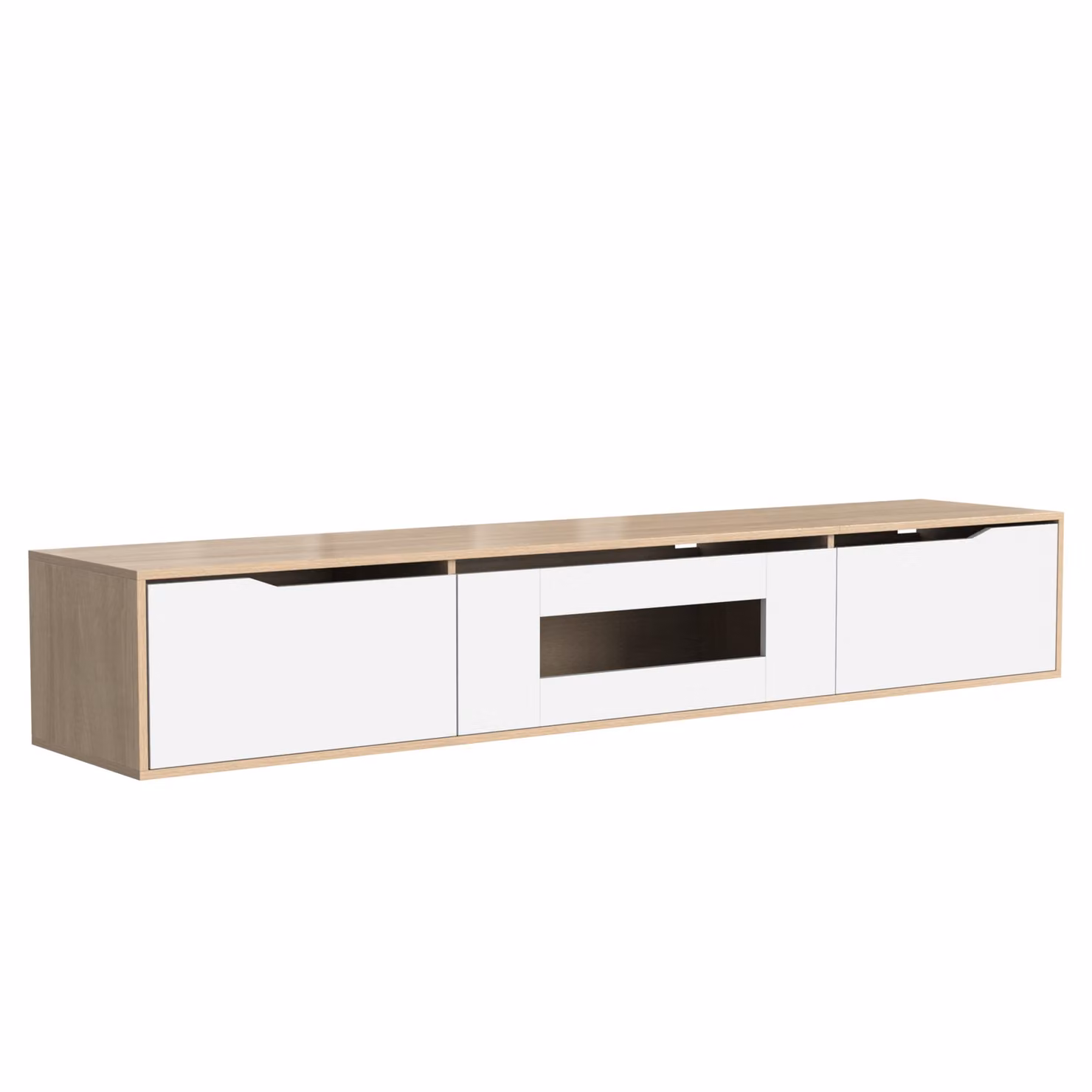Aosom.UK White High Gloss TV Cabinet with Colour Changing LED Lights and Storage, W/D/H: 180 x 35 x 30 cm – 2