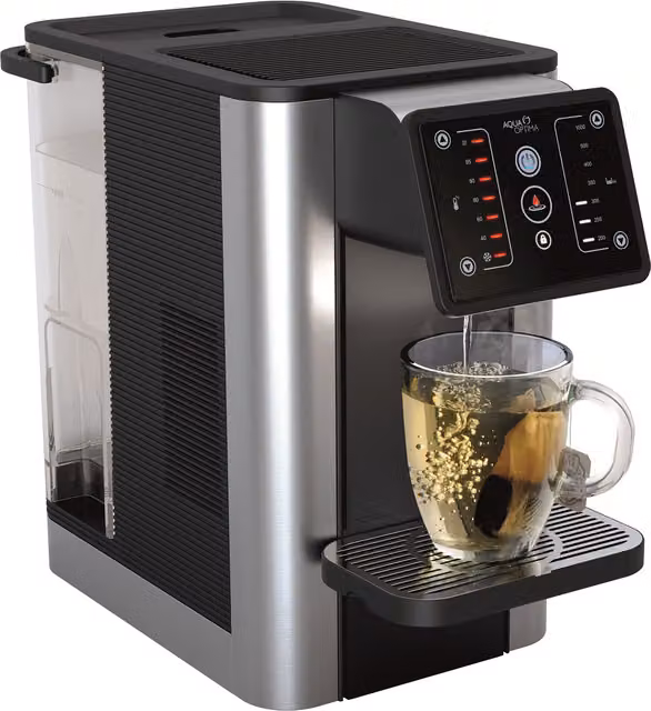 Aqua Optima Aurora Instant Hot and Cold Filtered Water Dispenser with Touch Display and Removable Tank, Black, 3.8 l