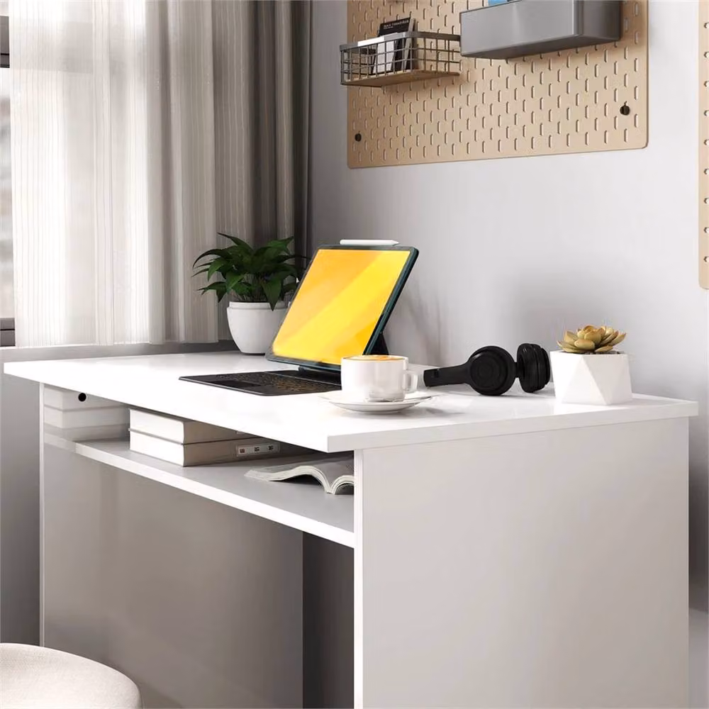 Nordara White Modern Computer Desk for Home Office, W/D/H: 90 x 50 x 74 cm – 2