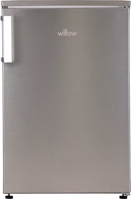 Willow 85L Silver Stainless Steel Under Counter Upright Freezer, W: 55.0 cm, D: 55.7 cm, H: 84.5 cm