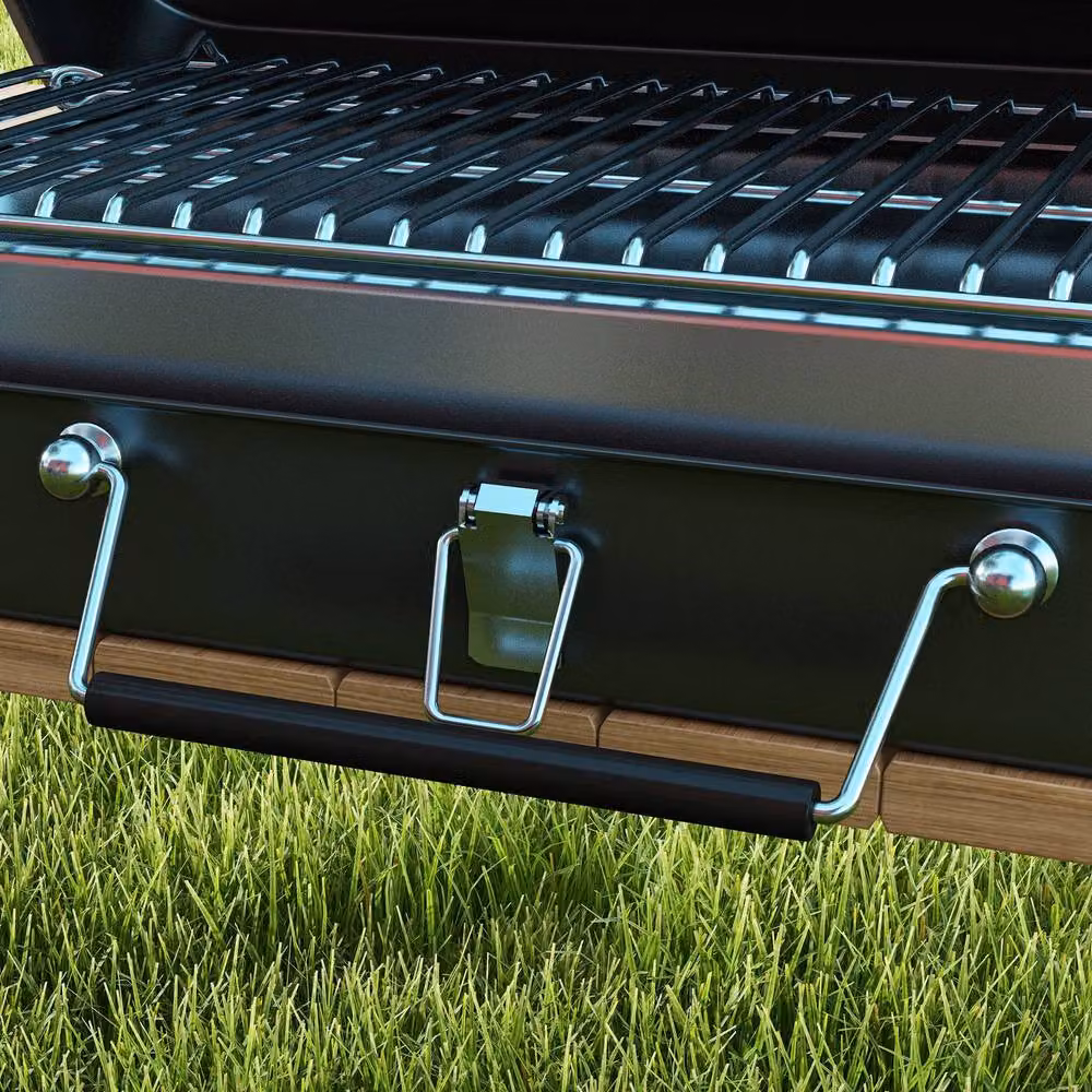 Rolipo Metal Portable Tabletop Charcoal BBQ Grill, Black, W/D/H: 30 x 30 x 28 cm – 9